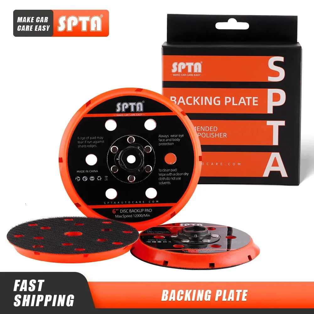 SPTA 5 6 Sanding Pad Backing Plate for DA Polisher 125mm 150mm Self Adhesive Back Plate with Heat Emission Holes 240321