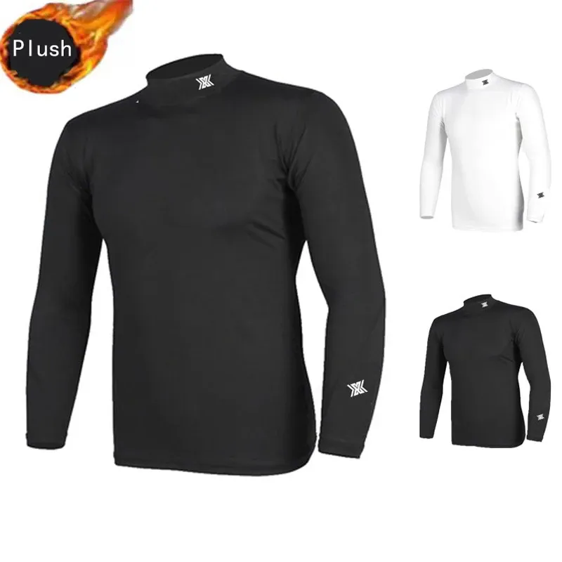 Shirts Golf Clothing Autumn winter summer Men's golf Bottoming Shirt Thicken Plush warm LongSleeved Casual HighQuality Sportswear