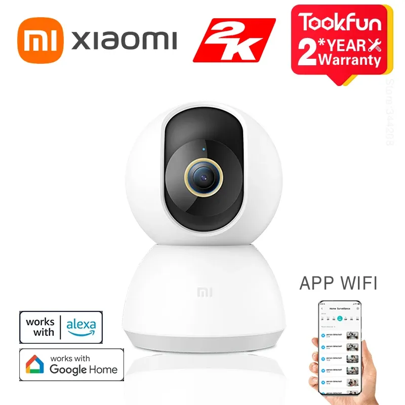 Камеры Global Version Mi Smart IP -камера C300 2K HD Alexa Google Wireless Wi -Fi Infrared Night Vision Baby Security Monitor Pet Videcam