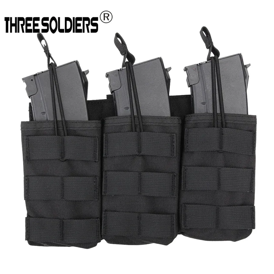 Tassen Tactical Modular Triple Open Top Magazine Molle Pouch Airsoft Military Paintball Gear Vest Accessoire Pack voor G36