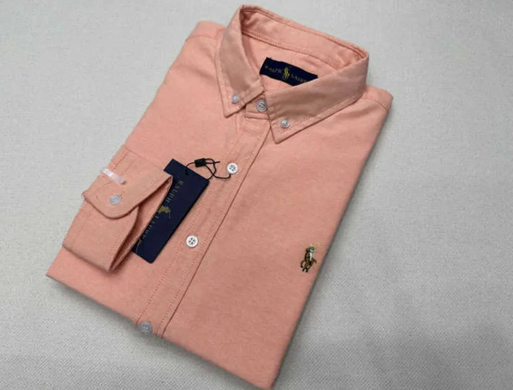 2024 Long Mens Polo S Manches décontractées Spring and Automne Business Cotton Oxford Non Iron Slim Paul Shirt Formal High Quality Leeve Pring Lim Hirt Leeve Pring 6JGHV