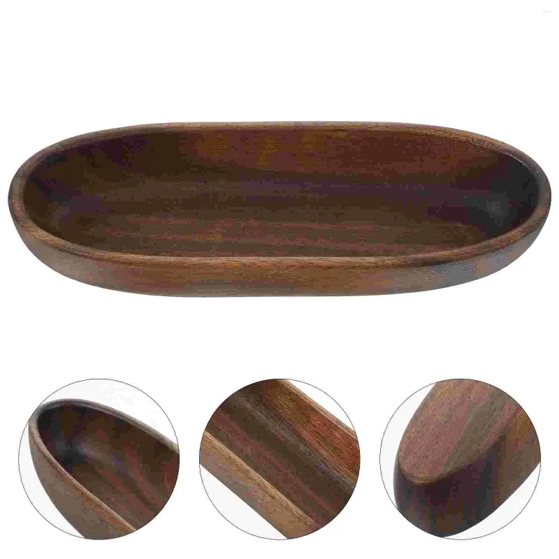 Piatti vassoio vassoio in legno vassoio in legno per decorazioni tavolino da porto insalata di piatti desktop