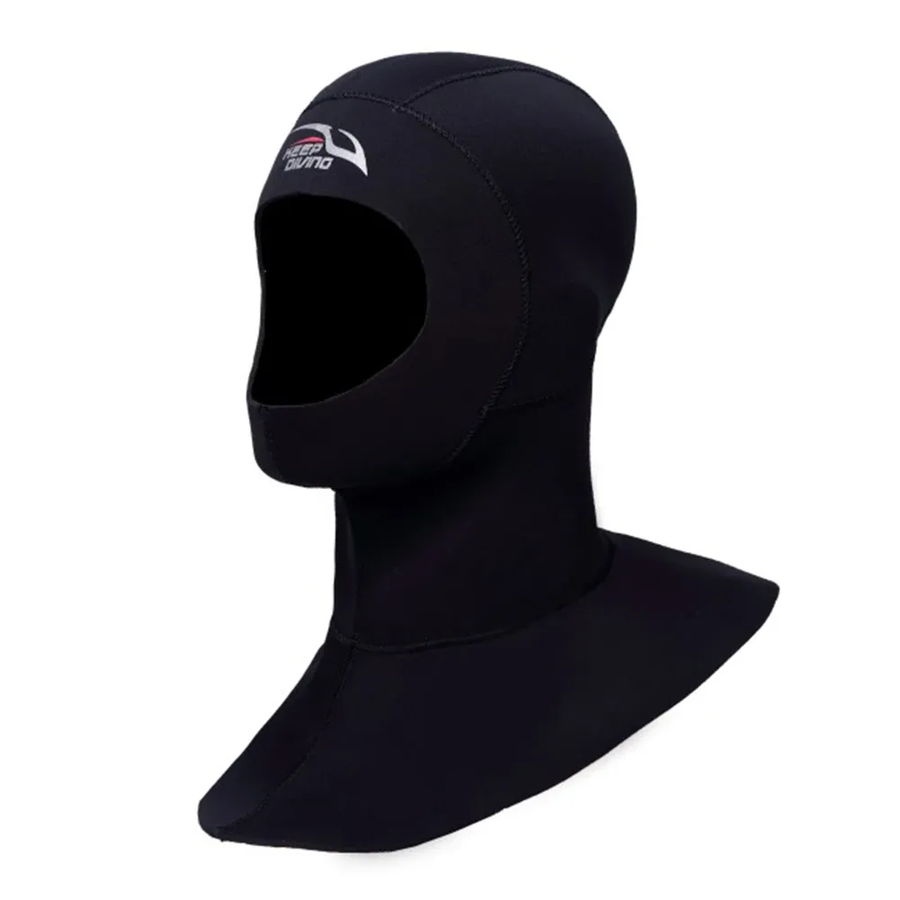 Accessories KEEP DIVING 3MM Neoprene Scuba Diving Hood With Shoulder Snorkeling Equipment Hat Cap Winter Swim Warm Wetsuit Spearfishing