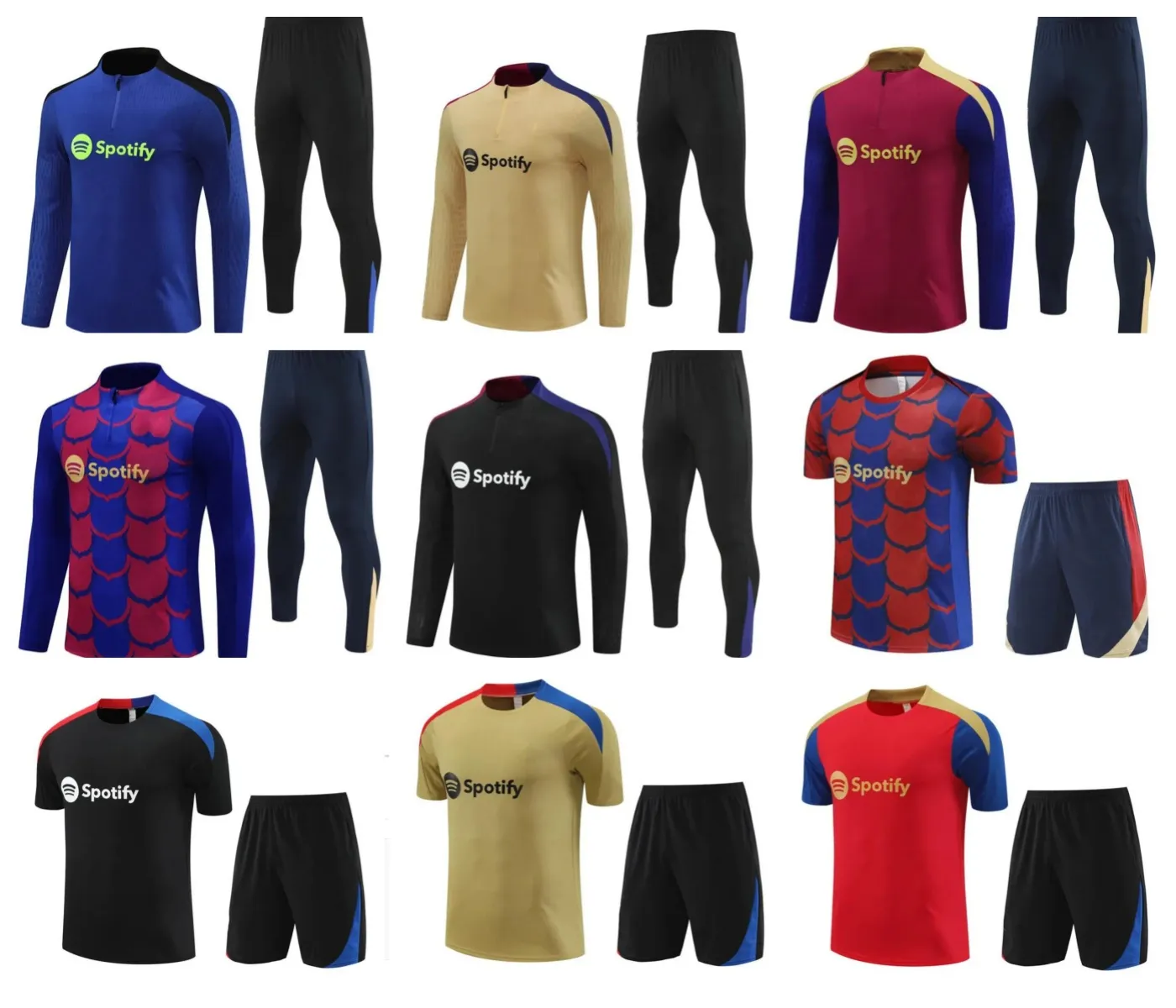 2024 25 Football Tracksuit Barcelone Tracksuit Soccer Tracksuit Camisetas de Training 22 23 24 Hommes et enfants Kit Chandal Survivant Barca tenue pull sportswear