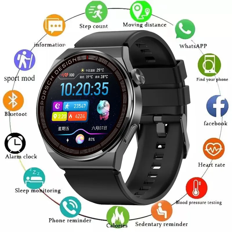 Смотрите 2022 Новый NFC Bluetooth Call Smart Watch Men Men Women 1.36inch Amoled HD 390*390 Pixel Sport