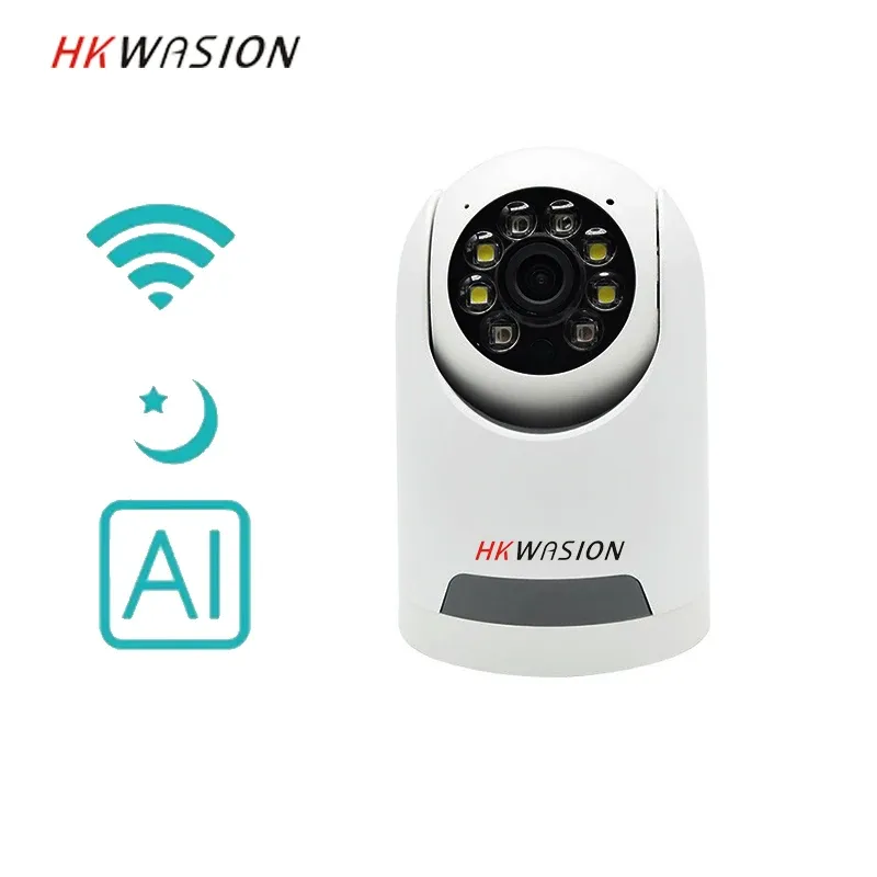 Cameras HKWASION tuya wireless wifi camera home HD 360degree panoramic PTZ camera network monitoring