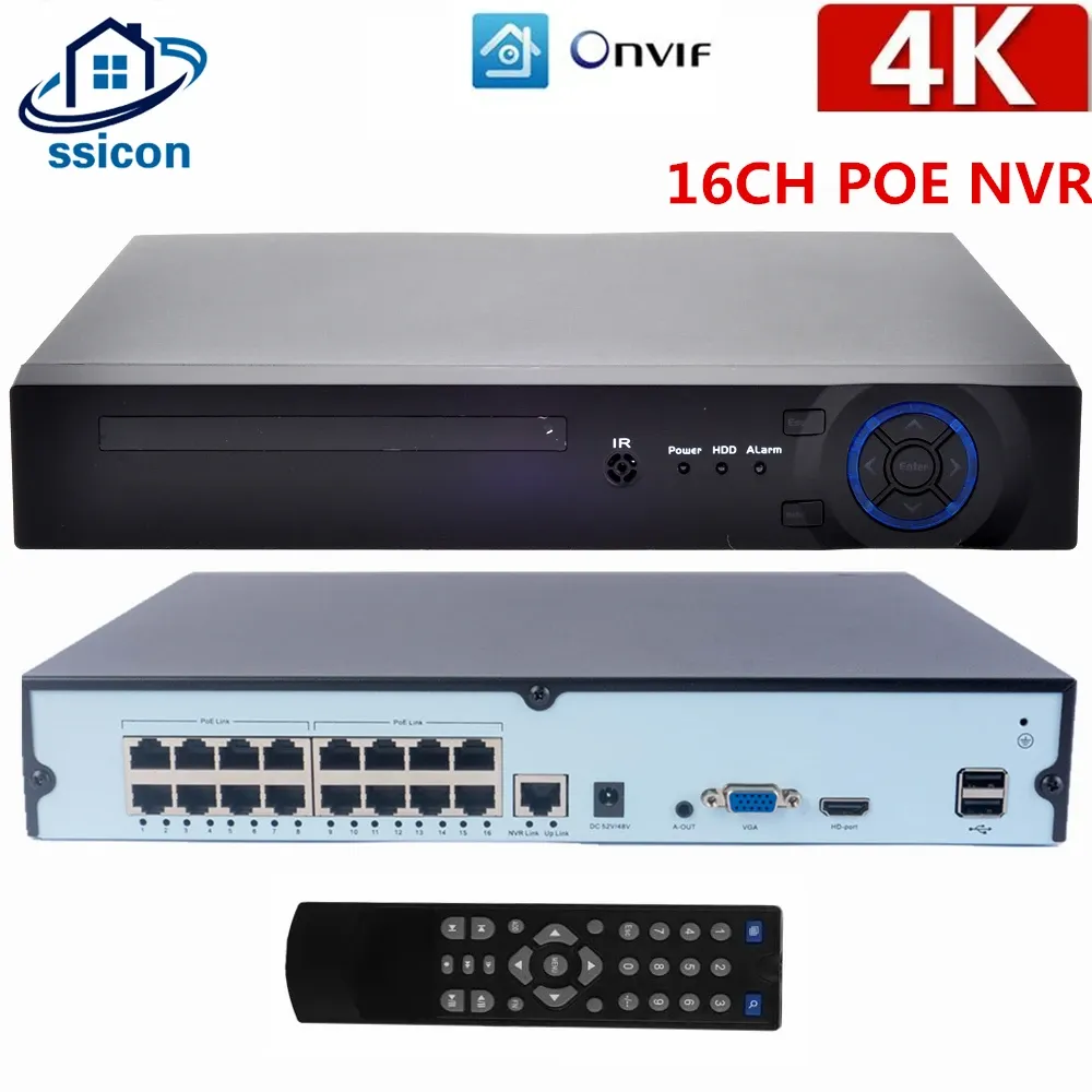 RECORDER 4K 16CH 8CH POE NVR H.265 SEBLIVELLANCY SETELLANCE Network Network wideo dla 8mp Poe IP Camera
