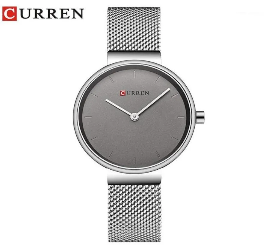 Curren New Women Watch Fashion Dress Watche zegarki ze stali nierdzewnej Kwarcowy zegar Saat Saat Clock Relogios feminino12432976