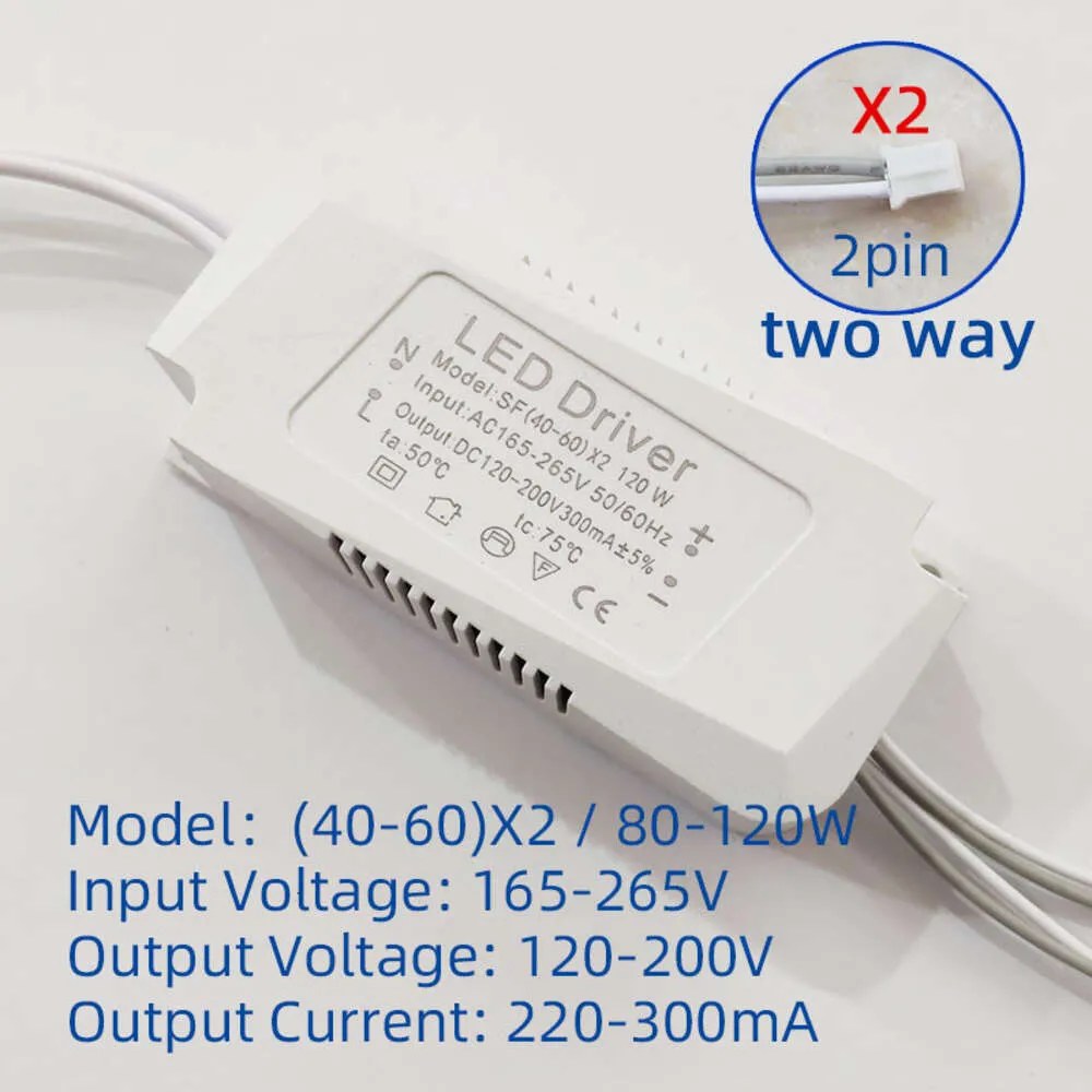 Driver Adapter Lighting Two Way 60W 80W 100W 120W AC220V Non-isolating Transformer for LED Ceiling Light Replacement