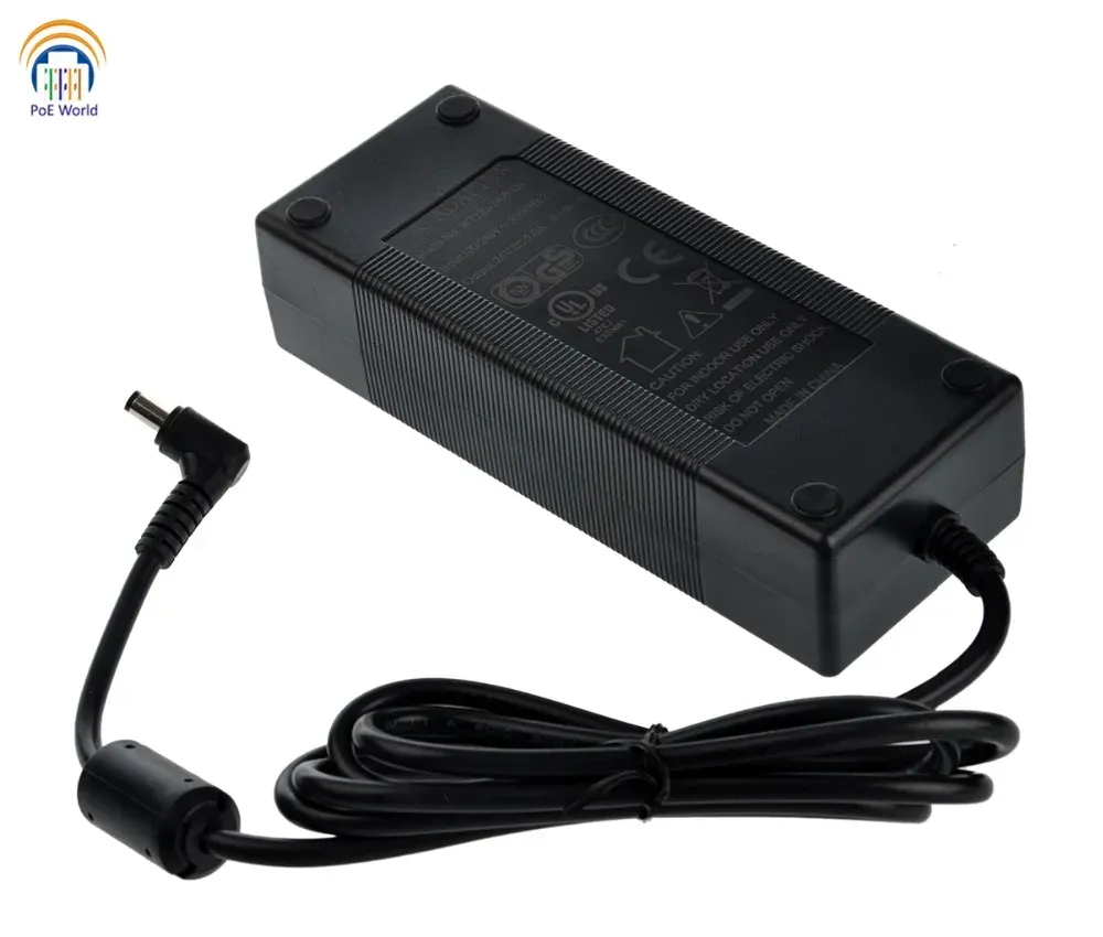 Tillbehör 24V120W CCTV INDUSTRI POE Power Adapter Max 120Watt Output Power Supply AC Adapter för POE Injector Switch med EU/US/UK/AU -kontakt