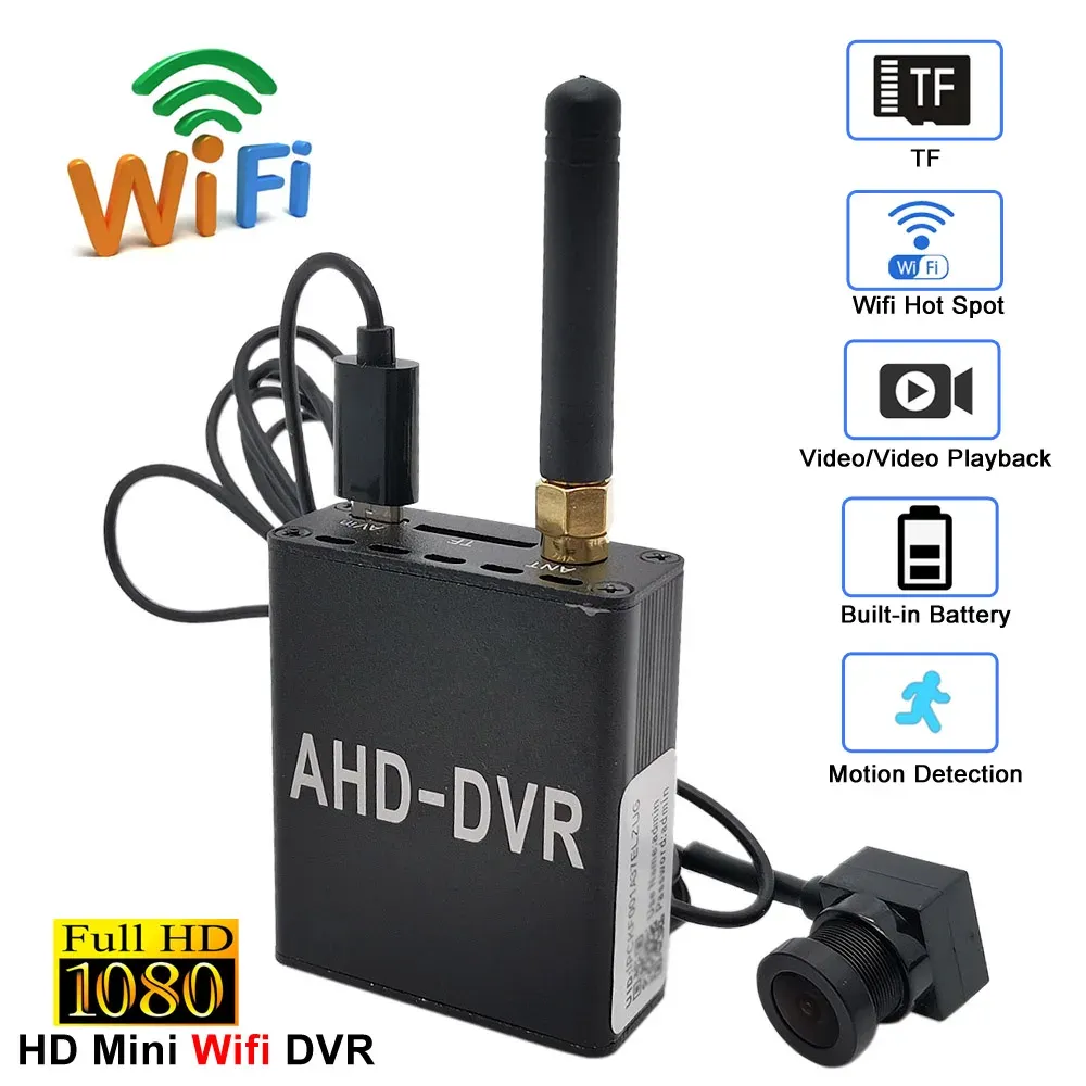 System Mini Wi -Fi DVR kamera Zestaw 1ch 1080p WiFi Recorder 2MP mini kamera nadzoru wideo rejestrator AHD DVR DVR DETEKTI