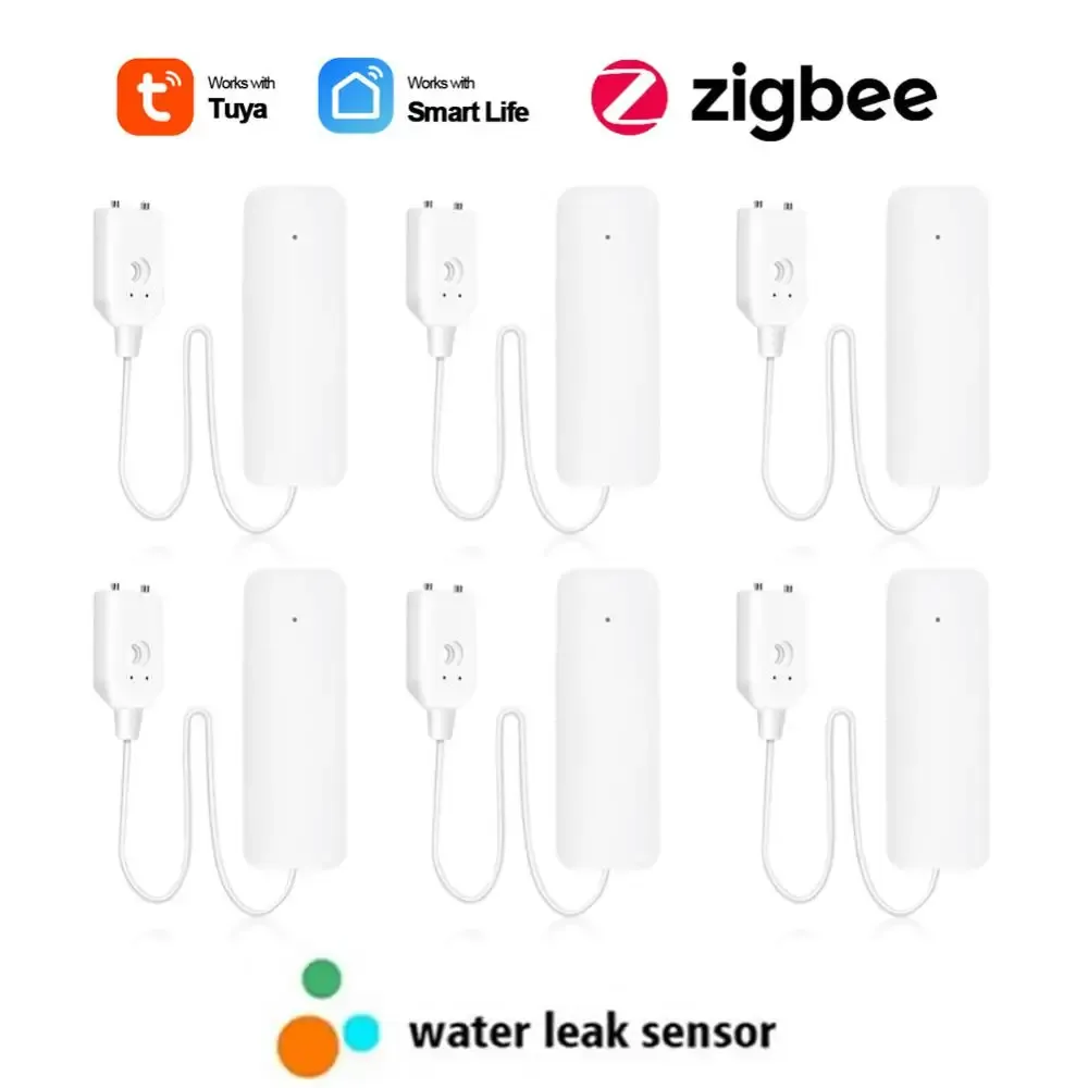 Detektorn Tuya Zigbee Smart Home Water Sensor Läckedetektor Flod Vatten Läckagedetektor Säkerhetslarm fungerar med Tuya Zigbee Hub