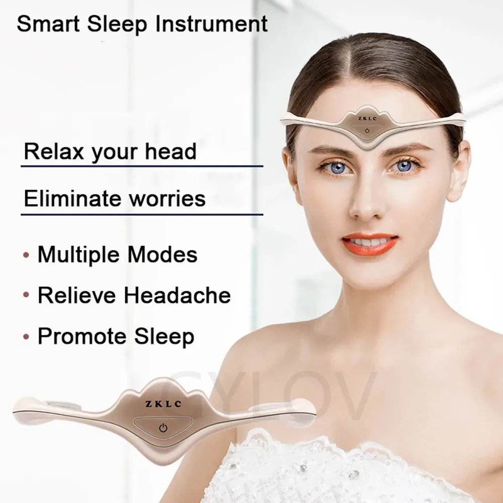 Instrumento de sueño inteligente queen corona ayuda para dormir masajeador eléctrico alivio de migraña relajante terapia de pulso herramienta de sueño profundo240325