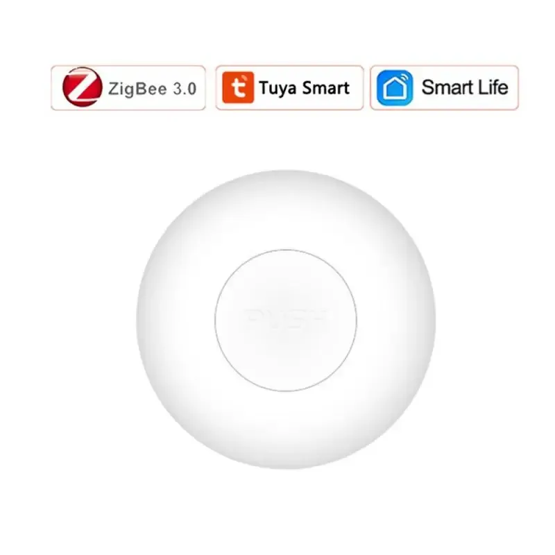 BOTTOM TUYA Smartlife ZigBee Botão de alarme OneKey SOS Botão de chamada de emergência SOS Botão sem fio Botão de emergência Gateway Tuya