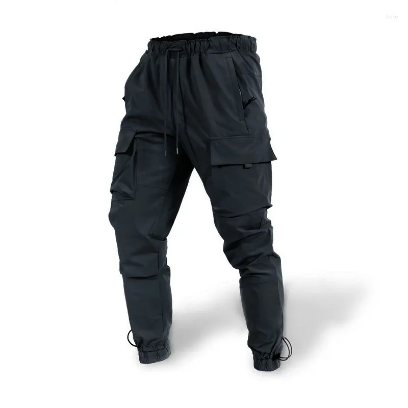 Pantalon masculin automne et hiver surdimensionné décontracté en vrac tissé avec plusieurs poches pour le travail sportif