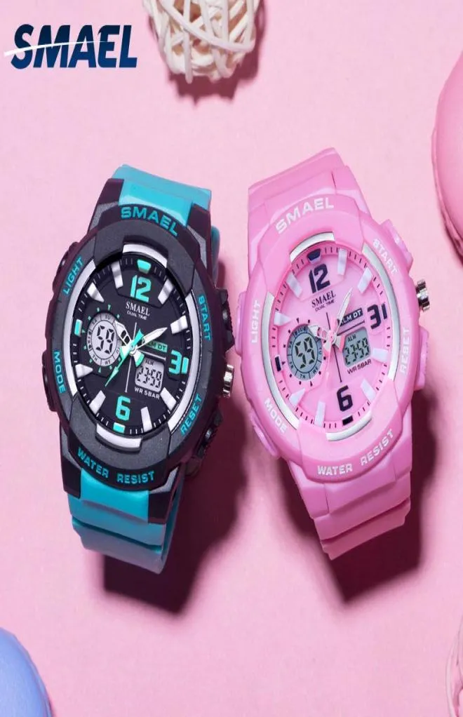 Luxury Smael Kids Digital Watches Boys Clock Mężczyźni sport Watch Waterproof Kids LED Display Relogio1643 Zatrudnienia dla dziewcząt DI7005756