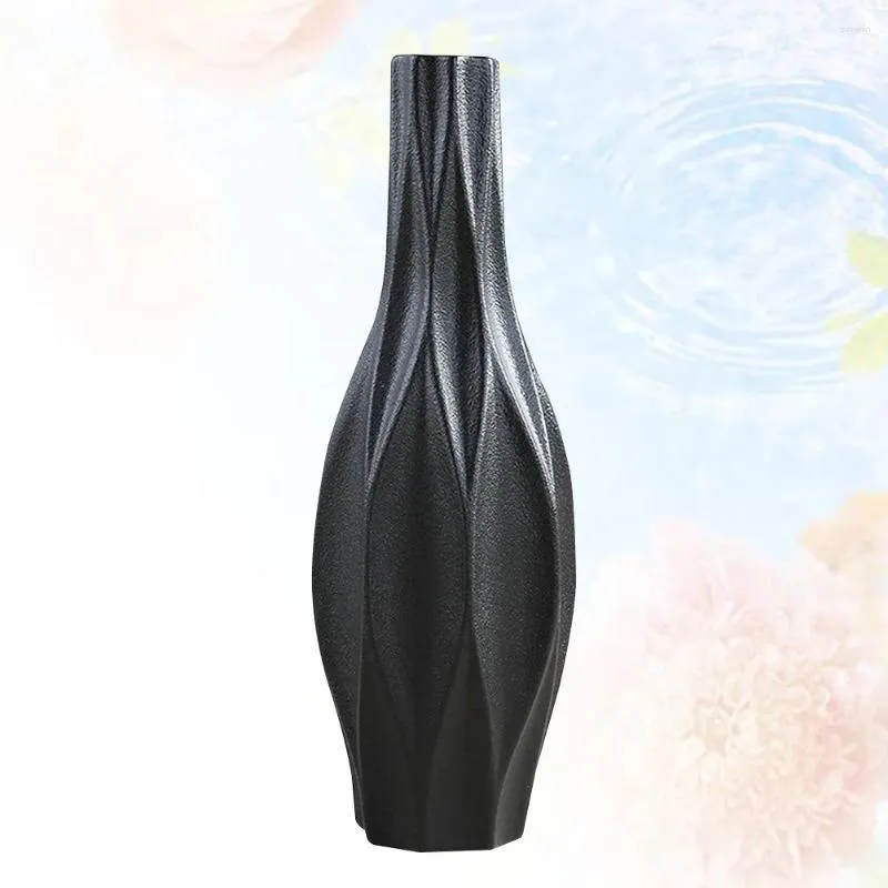 Vases 1Pc Simplicity Ceramic Vase Creative Flower Container European Style Household Decoration Black Size S