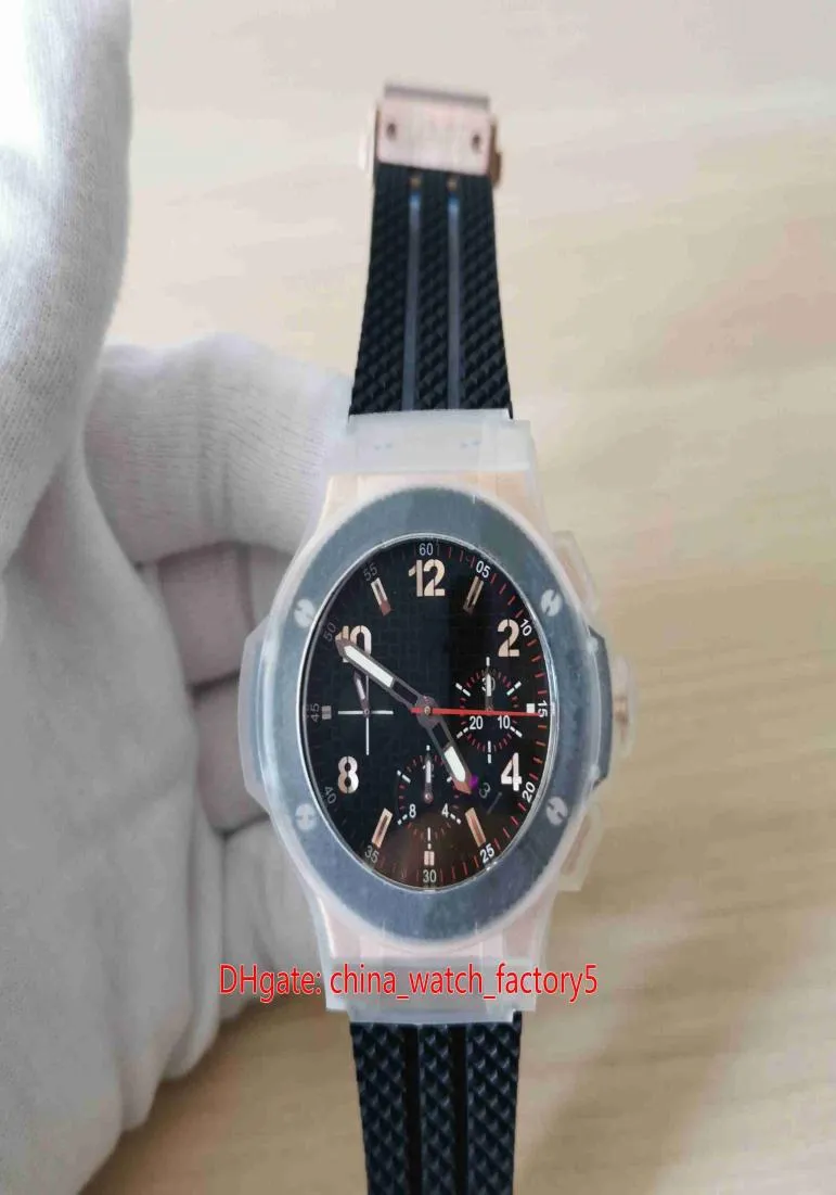 HF MAKER MENS MENS Titta på Top Quality Watch 44mm Chronograph Workin Ceramic Bezel 18K Rose Gold Sapphire Swiss Eta 7750 Movement Mechani7484911