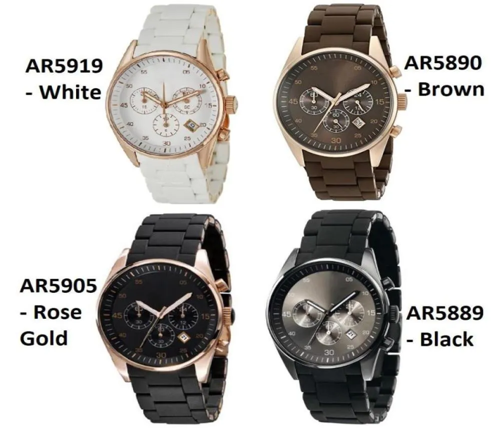 2021 Najwyższej jakości mężczyźni Watch AR5905 AR5906 AR5919 AR5920 Classic Women Wristwatch Mężczyźni oglądają oryginalne pudełko z certyfikatem7967083