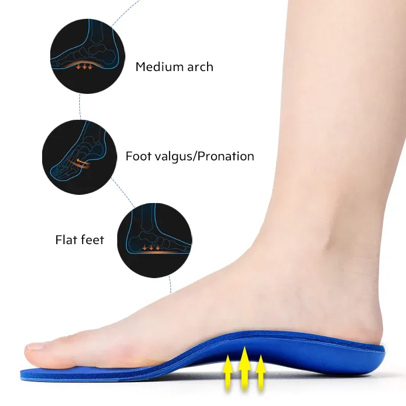 Tillbehör Bangni High Arch Support Insoles For Women Män över pronation Relief Shoe Insert Orthotic Intersole For Plantar Fasciitis Flat Feet
