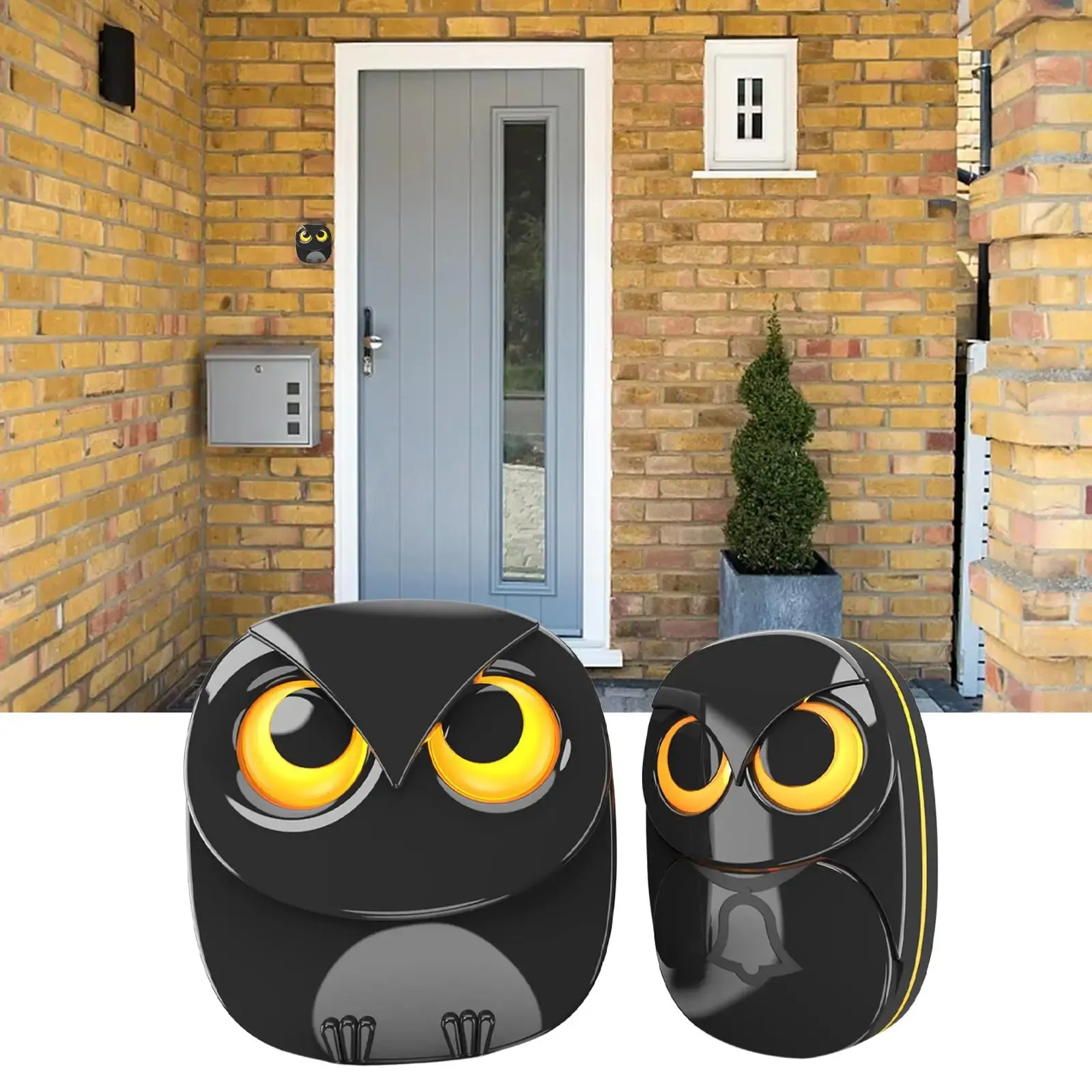 Kits Wireless Driveway Security Alarm Decor Universal Accs Sturdy Simple to Use Doorbell for Shed Garage Front Porch UK Plug