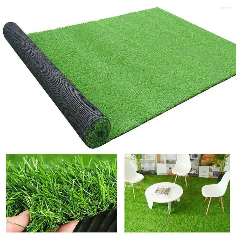 Fleurs décoratives 1pcs Simulation de prairies artificielles Moss Porf Turf Faux Green Grass Tapis Tapon Indoor Outdoor DIY Micro paysage