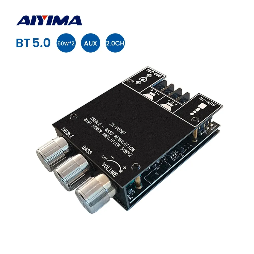 Amplifier AIYIMA TPA3116D2 Subwoofer Amplifier Board Bluetoothcompatible 5.0 Sound Amplifier Power Audio Stereo Amplificador 2x50W