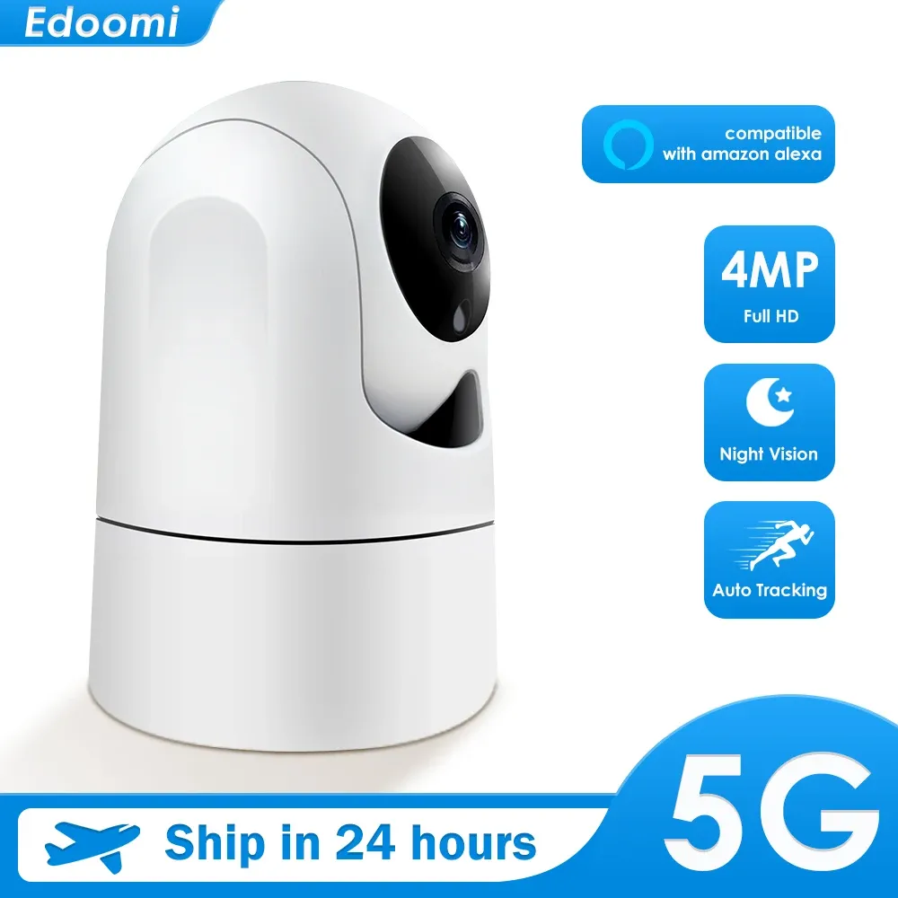 Intercom 1080p Wireless Mini Ip Camera 4mp Baby Monitor Cctv Indoor Two Way Audio 5g Wifi Security Auto Tracking Mobile Remote Access