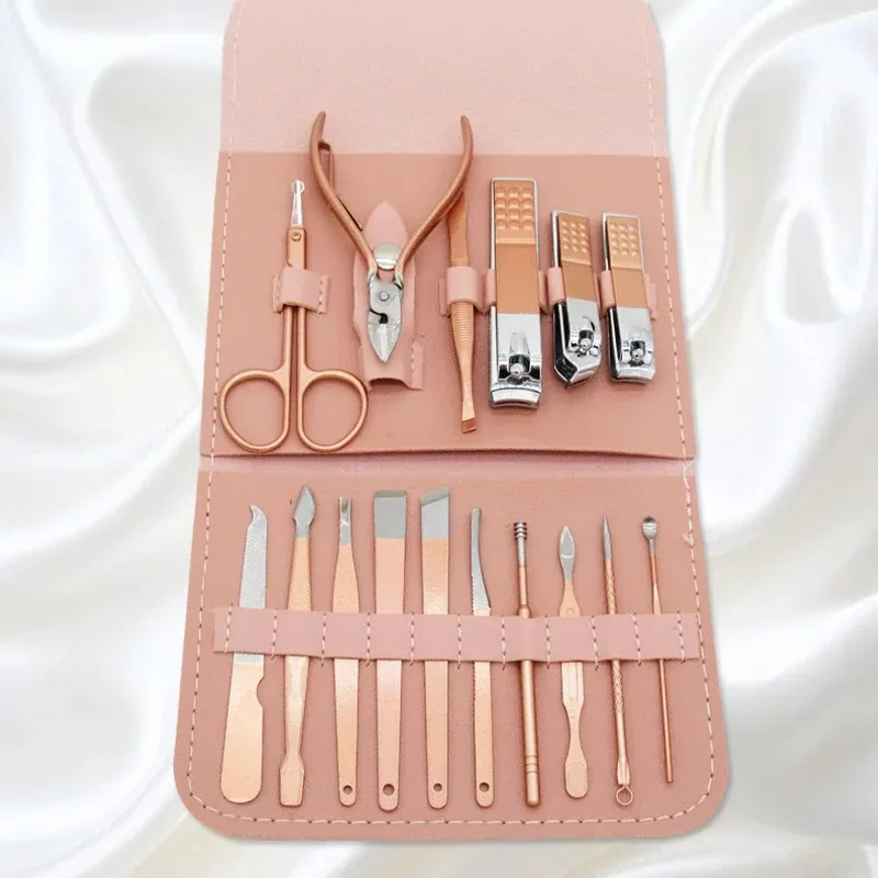 Nail Clippers Suit 12/Nail Clippers Nail Scissors Fold Bag-Beauty Manicure Nail File Tool