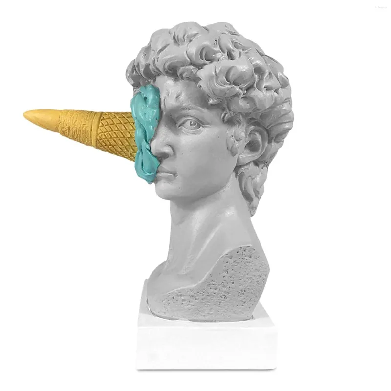 Decoratieve beeldjes IJs Smashing David standbeeld Europees Modern Simple Head Bust Slaapkamer Woonkamer Porch Desktop Decor A