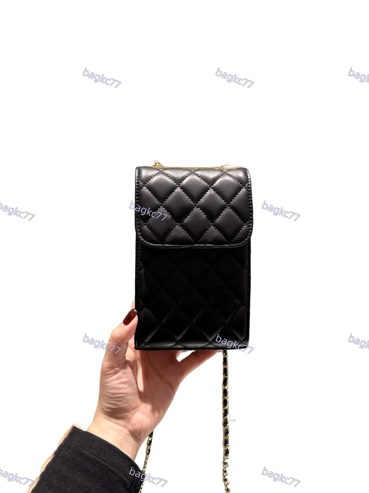 2024 Nya designers Crossbody Bag Womens Luxurys Handväskor Purse 7a Högkvalitativ svart mode äkta läderkopplingskedja lammskinn axelkorsskroppspåsar