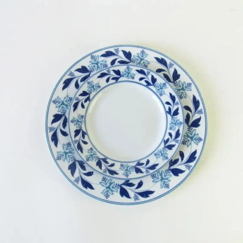 Płytki Blue Flower Retro Restaurant El Dinner Ceramic Dish Zestaw Sałat