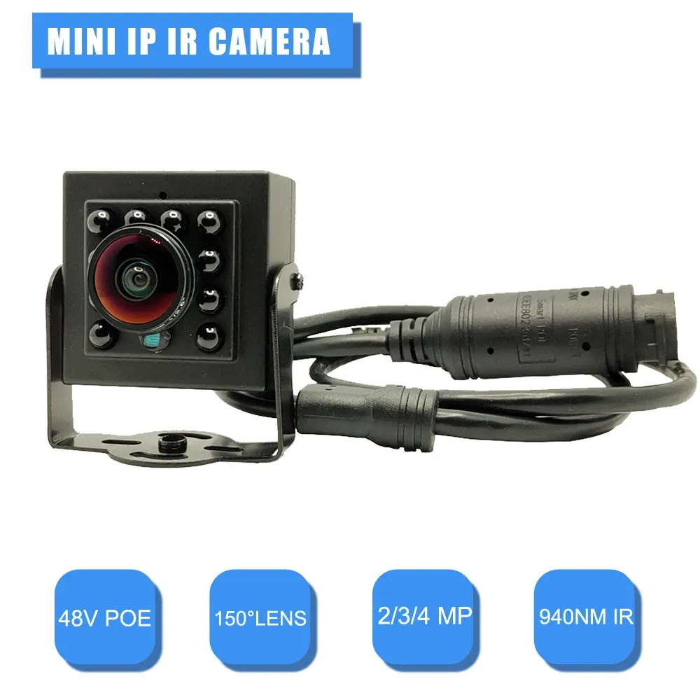 Cameras 2MP/3MP/4MP Mini IP POE Cameras Night Vision IP Cam Wide Angle 1.8MM Audio Security Camera Small Surveillance Video Camera