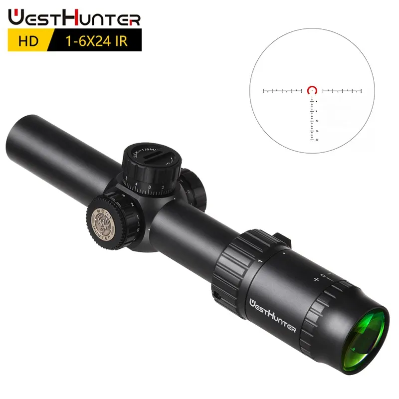 Optics Westhunter HD 16x24 IR Zakres Zakres Long Relief Karifle Karifle Karabiny R/G wytrawione szklane resetowanie resetowania polowań na polowanie