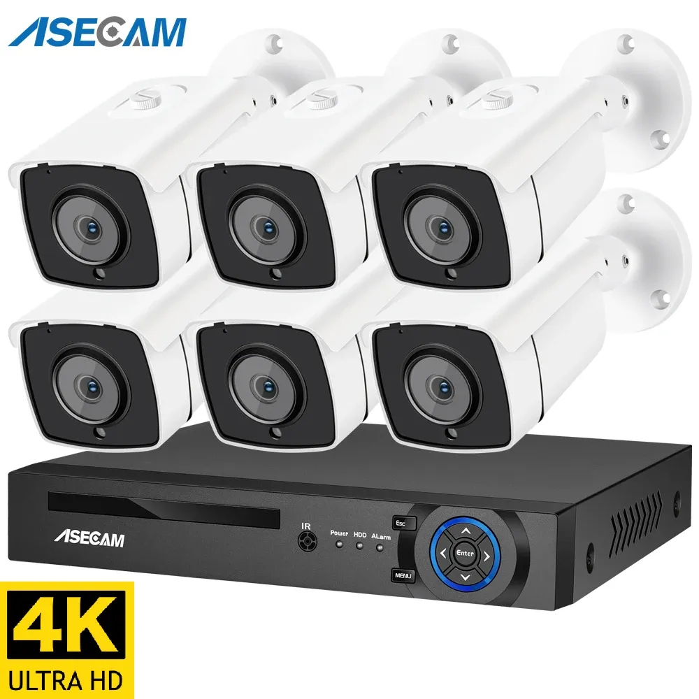 System nowy 4K Ultra HD 8MP H.265 Poe NVR System kamery System Kit Outdoor Street Audio Surveillance Camera Zestaw