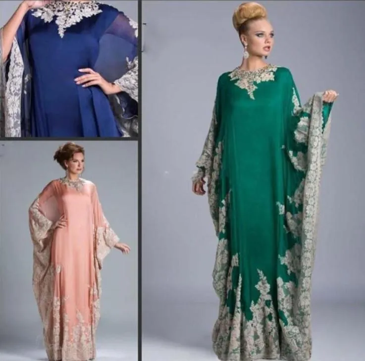 Spitze billige Frauen Abendkleider Dubai Arabisch Saudi -Araber achtern muslimrosa Royal Blue Green Damen formelle Kleider Vestidos Long S3595051