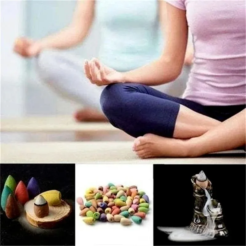 60/Incense Cones Use For Backflow Incense Burner Anti-Odour Cone Incense Mix Scent