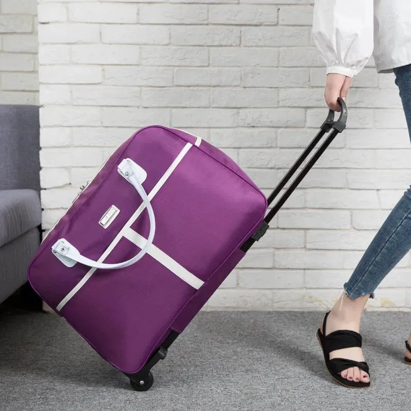 Duffelbeutel 26 "abschließbarer Reisetasche tragbar und Pull-Bar Folding Short Boarding Student große Kapazität