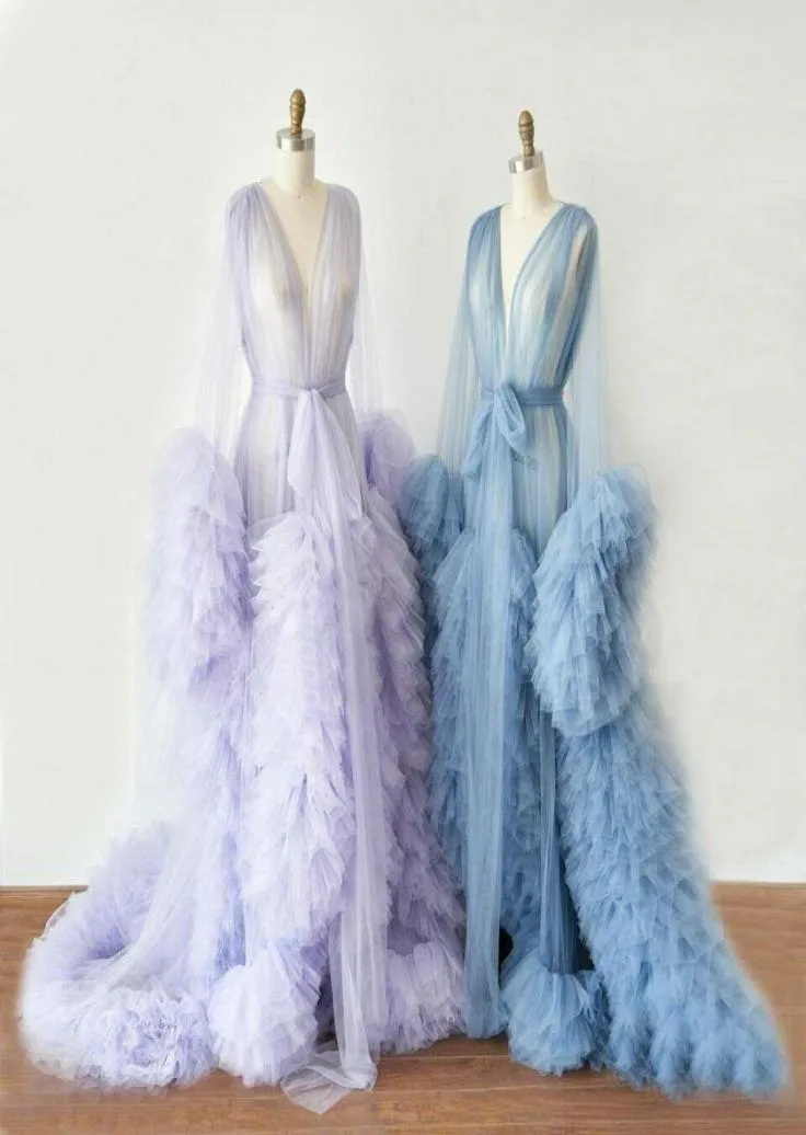 Maternity Robes Boutique Occasion Dresses Women Long Tulle Bathrobe Dress Po Shoot Birthday Party Bridal Fluffy Evening Sleepwe3225804