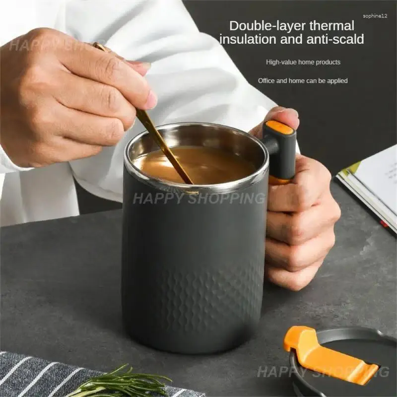 Tasses tasses 270g Isolation thermique et matériau de sécurité anti-scalding épreuve de poussière de grande capacité Ustensiles de cuisine en acier inoxydable