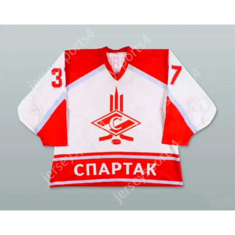 Gdsir Custom ANDREI MEDVEDEV 37 MOSCOW SPARTAK HOCKEY JERSEY NEW Top Ed S-M-L-XL-XXL-3XL-4XL-5XL-6XL