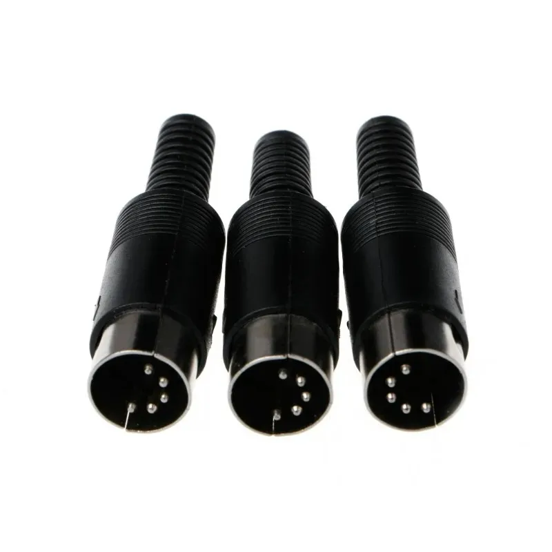 new 2024 DIN Male Plug Wire Connector with Plastic Handle Cable Connector 5 Pin with Plastic Handle- for 5 Pin Connector High-quality and- for 5 Pin Connector
