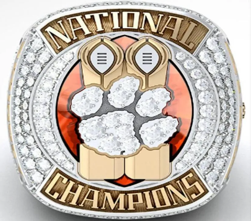 2018 2019 Clemson Tigers Nihai Ulusal Şampiyona Yüzük Fan Men Hediye Toptan Damla Gönderen 3345442