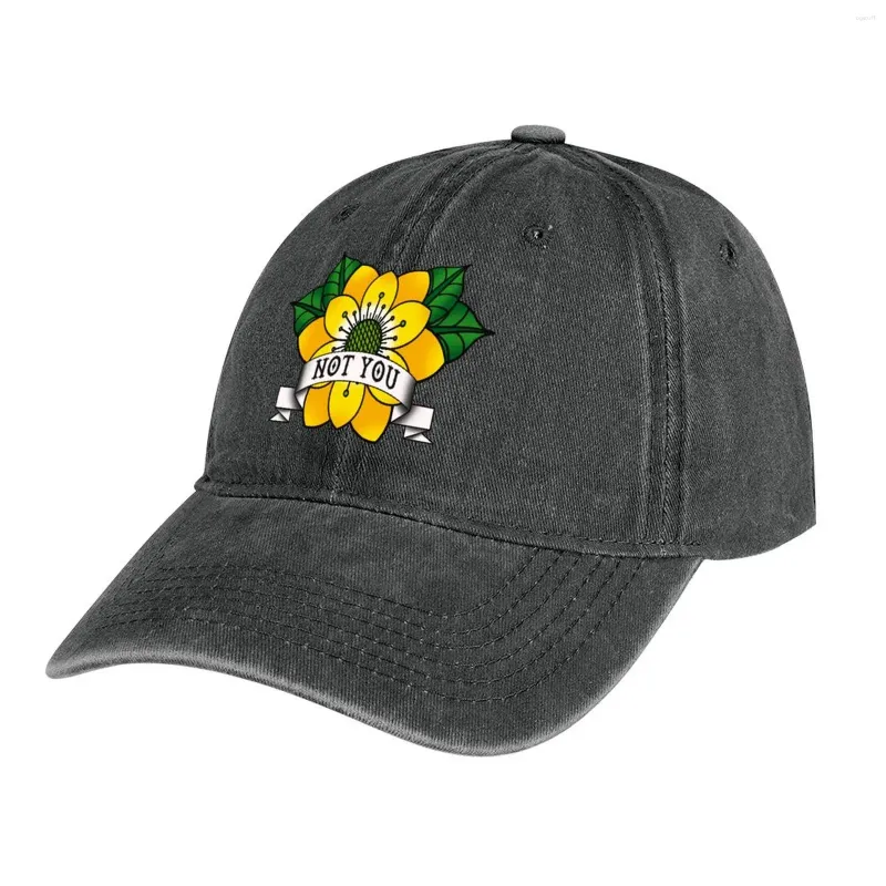 Berets Not You - Traditional Tattoo Flower Cowboy Hat Golf |-F-| Sunhat Baseball For Men Women's