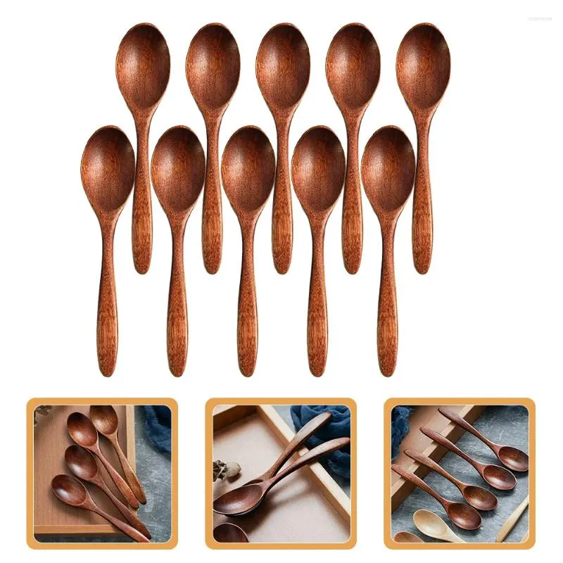 Coffee Scoops 10 Pcs Seasoning Spoons Wooden For Jars Kitchen Utensils Multifunction Small Supplies Home Practical Tea Appliance