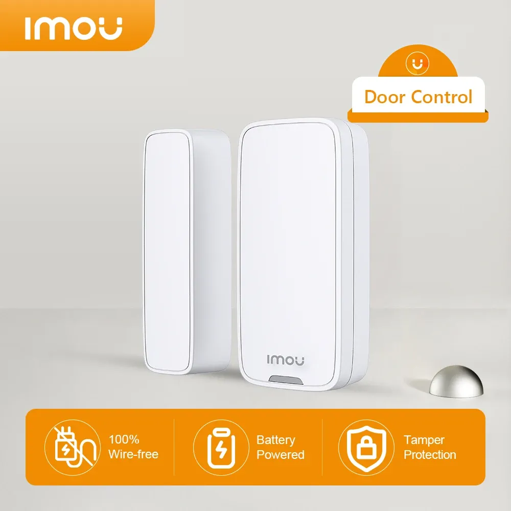 Kits imou Türkontakt Wireless Smart 433MHz Magnetischer Sensor für Tür- und Fenster Innenhome -Bewegung Erkennungssicherheitsalarmsystem