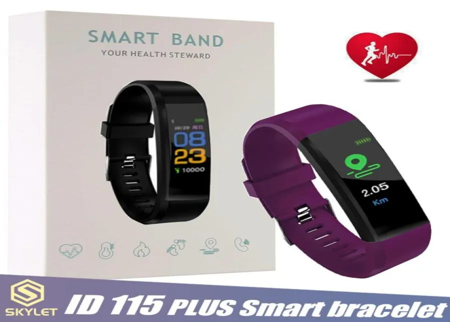 ID115 Plus Smart Armband Fitness Tracker Smart Watch Heart Rate Health Monitor Smart Wristband Universal Android Cellphones With 3892814