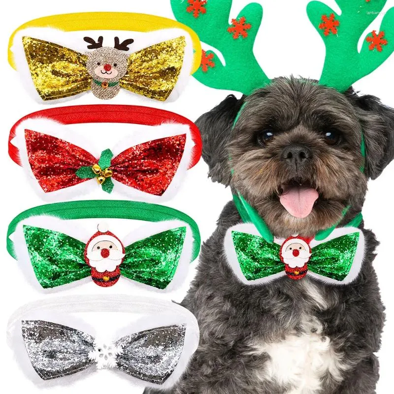 Hondenkleding 10 stks Handmake Bow Ties Christmas strikjes voor kleine puppy stropdas Pet Accessories Tie kraaghonden