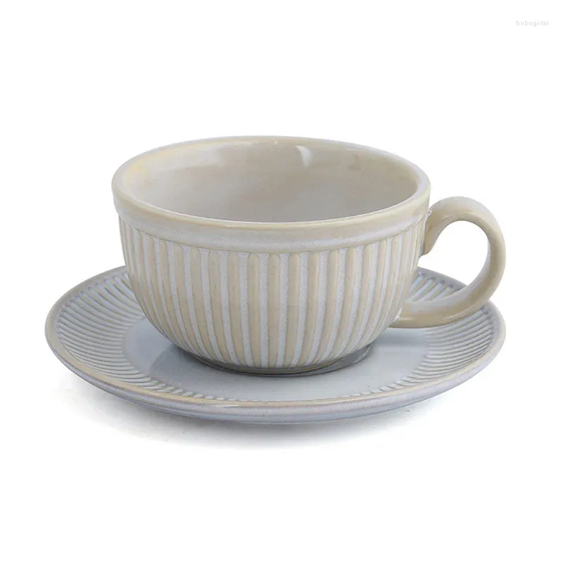 Filiżanki spodki ceramiczne i spodek set popołudniowy herbata ceramika kubek kubek do dekoracji wypoczynek proste kubki nordyckie porcelanę
