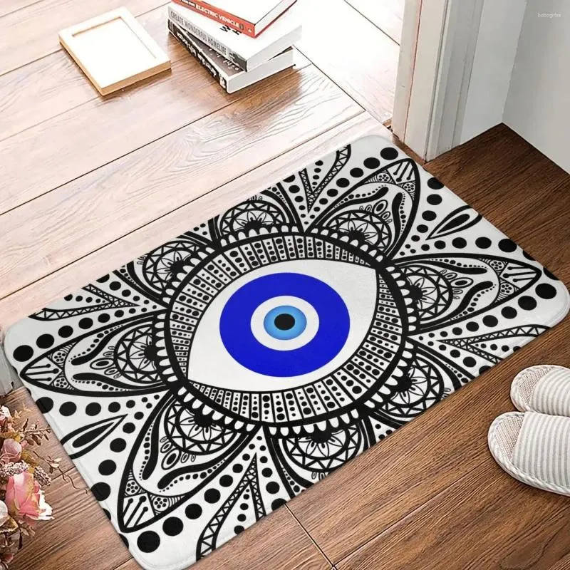 Tappeti mandala eye tappeto non slip portiere tappeto soggiorno tappeto nero portatore portatore decorativo